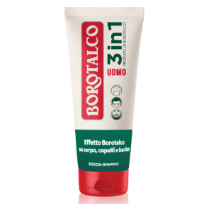 Гель для душу Borotalco MEN 3 in 1 Unique Scent of Borotalco для обличчя, тіла та волосся 200 мл
